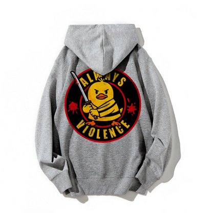 Always violence Printed Back Unisex Cotton Hoodie