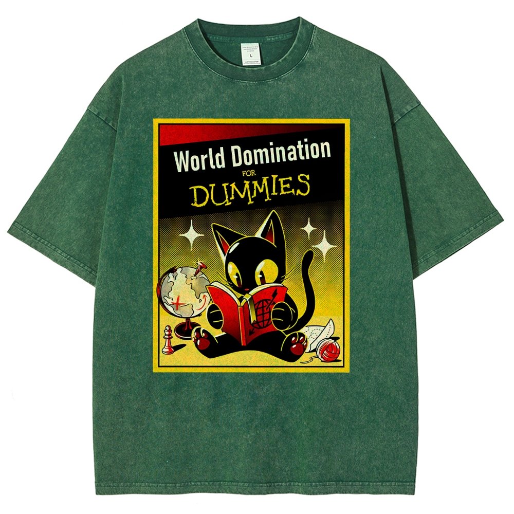 World Domination For Dummies Vintage Distressed T-shirt