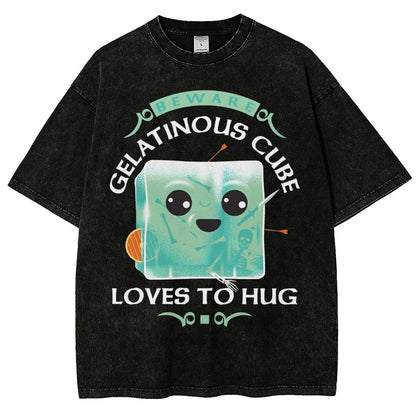 Gelatinous Cube Loves To Hug Vintage Distressed T-shirt