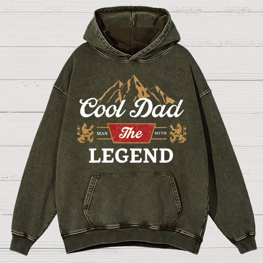 Cool Dad The Legend Vintage Distressed Hoodie