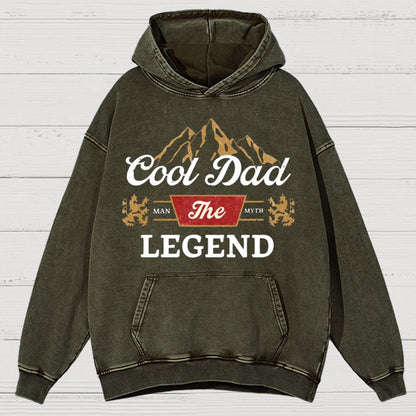 Cool Dad The Legend Vintage Distressed Hoodie
