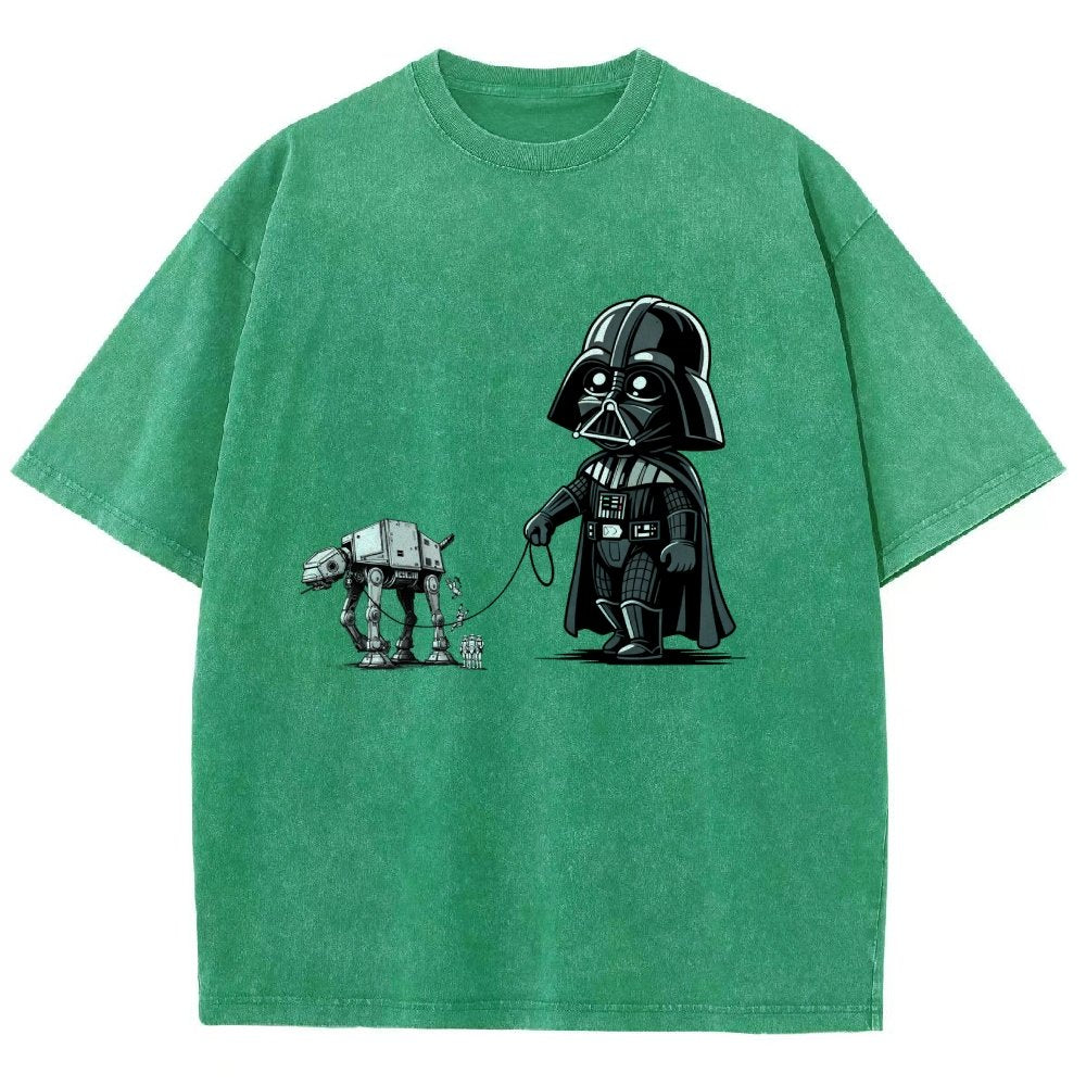 Dark Lord walking his dog Vintage Distressed T-shirt