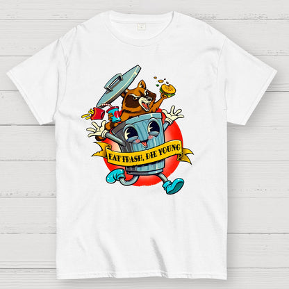 Eat Trash Die Young Vintage Cartoon Classic Geek T-Shirt