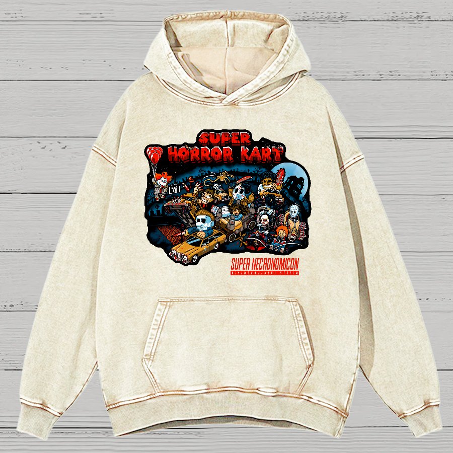 Super Horror Kart Vintage Distressed Hoodie