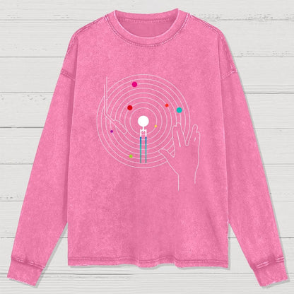 Star Vinyl Washed Long Sleeve Tee