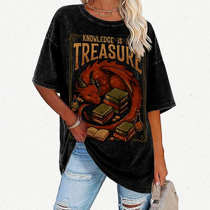 Knowledge Is My Treasure Vintage Distressed T-shirt