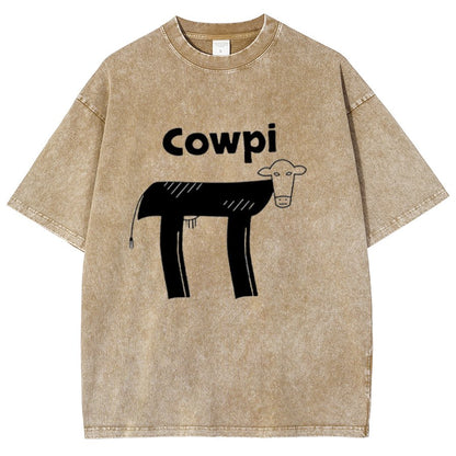 Cowpi Funny Geek Vintage Distressed T-shirt