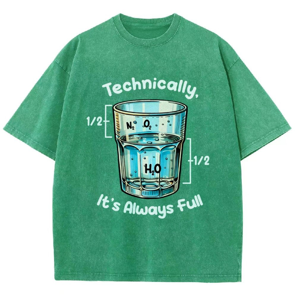 Technically The Glass Is Full Science Vintage Distressed T-shirt