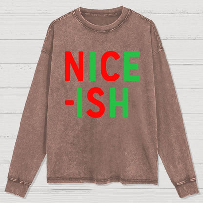 Nice-ish Washed Long Sleeve Tee