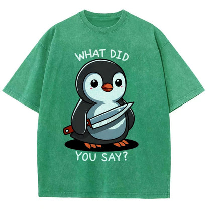 What Did You Say？Vintage Distressed T-shirt