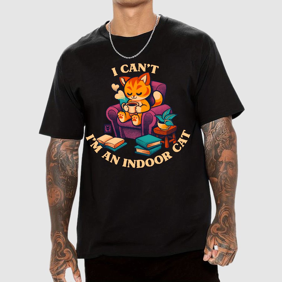 I Can't. I'm an Indoor Cat Geek T-Shirt