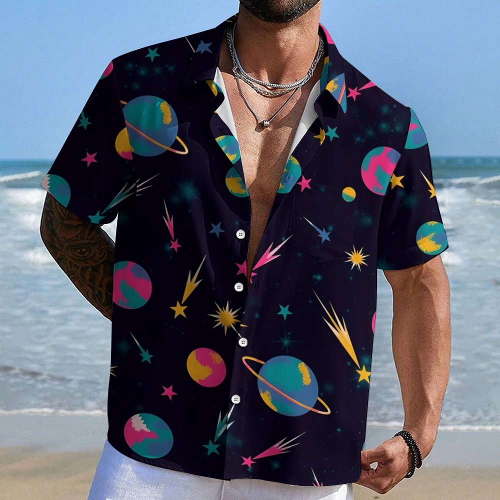 Galaxy Planet Series Print Geeky Shirt