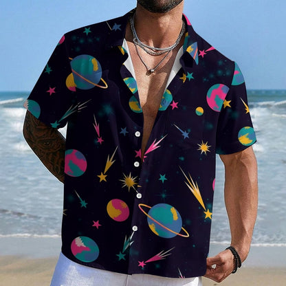 Galaxy Planet Series Print Geeky Shirt