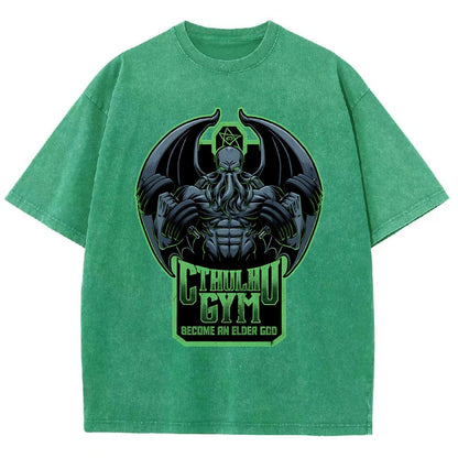 Cthulhu Gym Vintage Distressed T-shirt