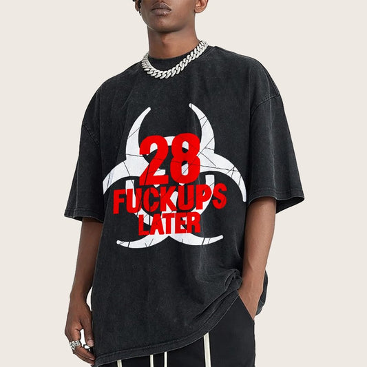 28 Fuckups Later Vintage Distressed T-shirt 2508000875