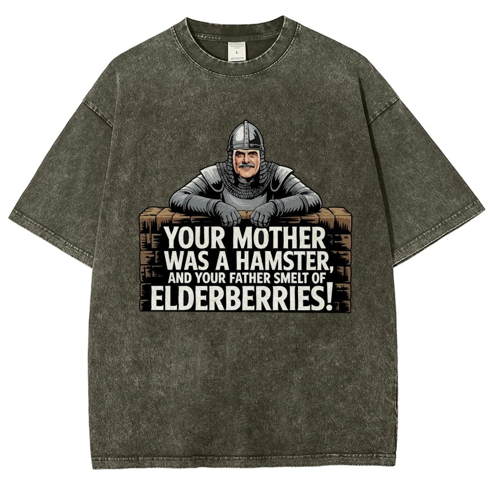 Your Mother Was A Hamster And Your Father Smelt Of Elderberries Vintage Distressed T-shirt