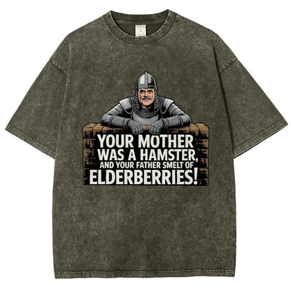 Your Mother Was A Hamster And Your Father Smelt Of Elderberries Vintage Distressed T-shirt