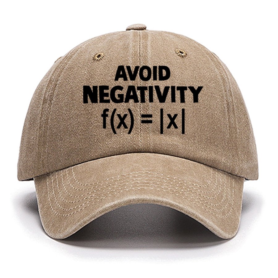 Avoid Negativity, Absolute Value Geeky Cotton Hat