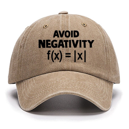 Avoid Negativity, Absolute Value Geeky Cotton Hat