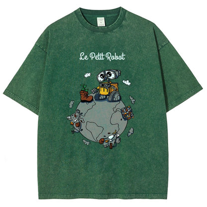 Le Petit Robot Vintage Distressed T-shirt