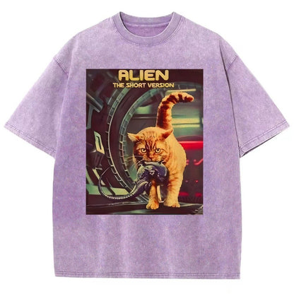 Mystery Cat Heavy Vintage Distressed T-shirt