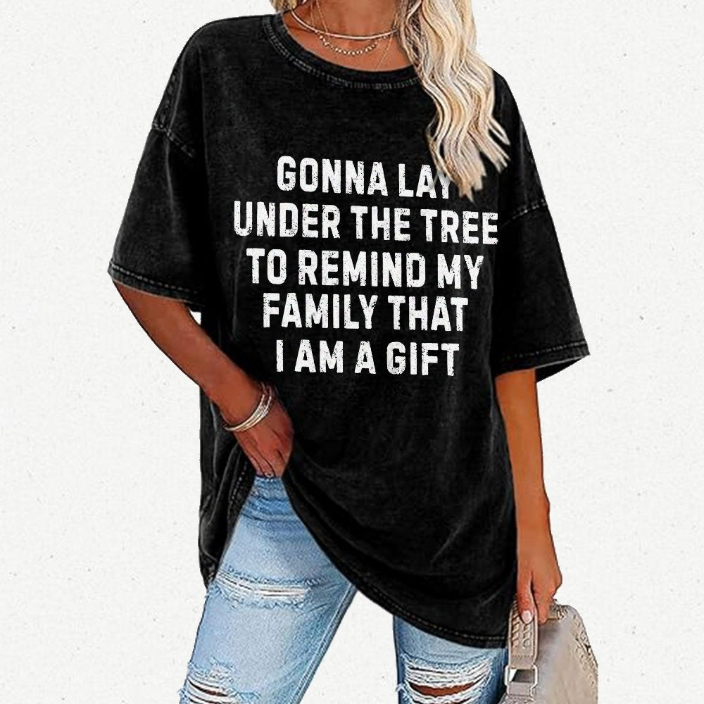 Crazy Dog Womens Funny Sarcastic Humor Christmas Vintage Distressed T-shirt