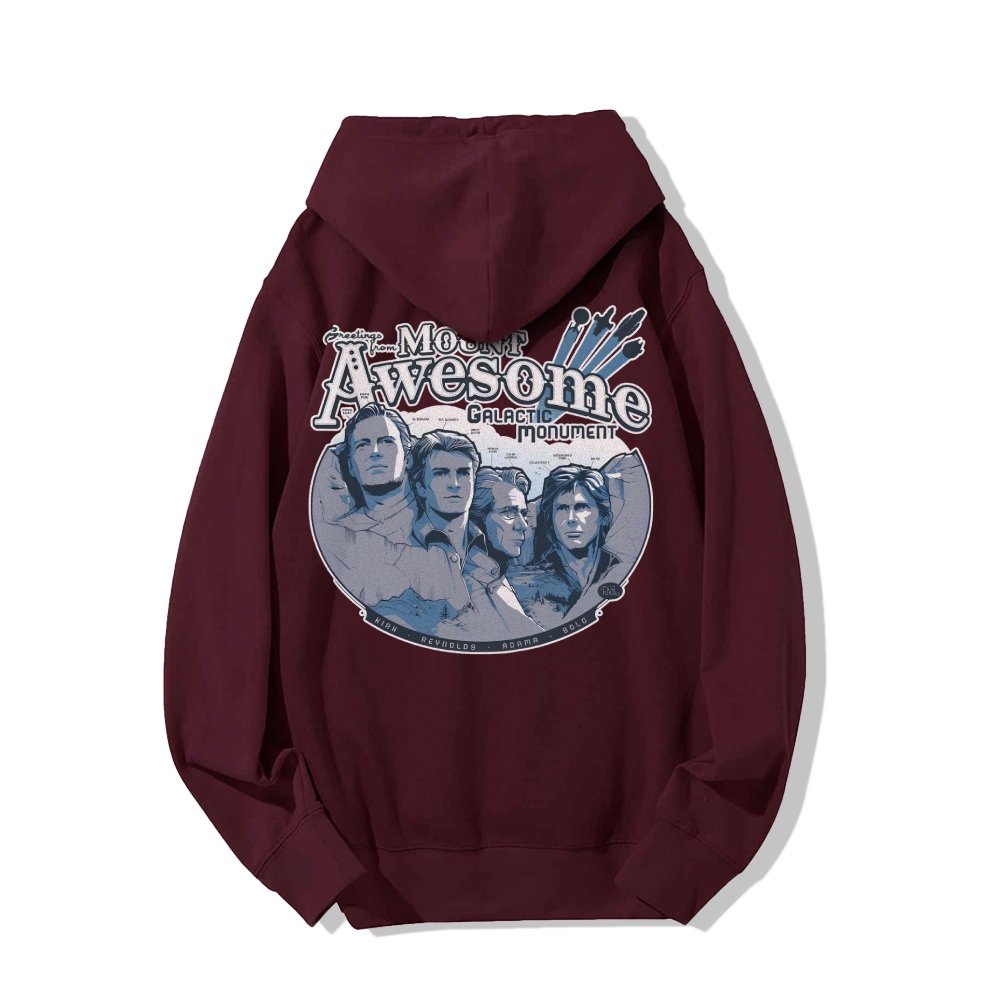 Mt. Awesome Printed Back Unisex Cotton Hoodie