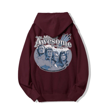 Mt. Awesome Printed Back Unisex Cotton Hoodie
