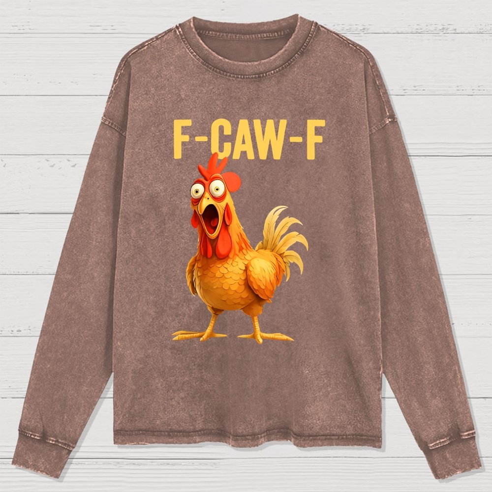 F-Caw-F Chicken Washed Long Sleeve Tee
