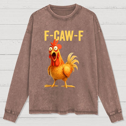 F-Caw-F Chicken Washed Long Sleeve Tee