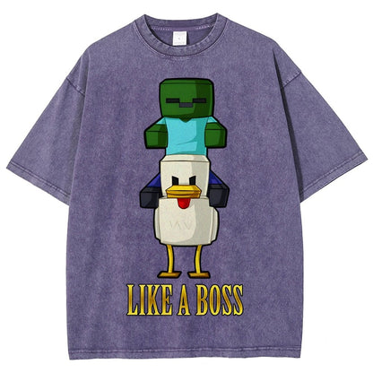 Like A Boss Vintage Distressed T-shirt
