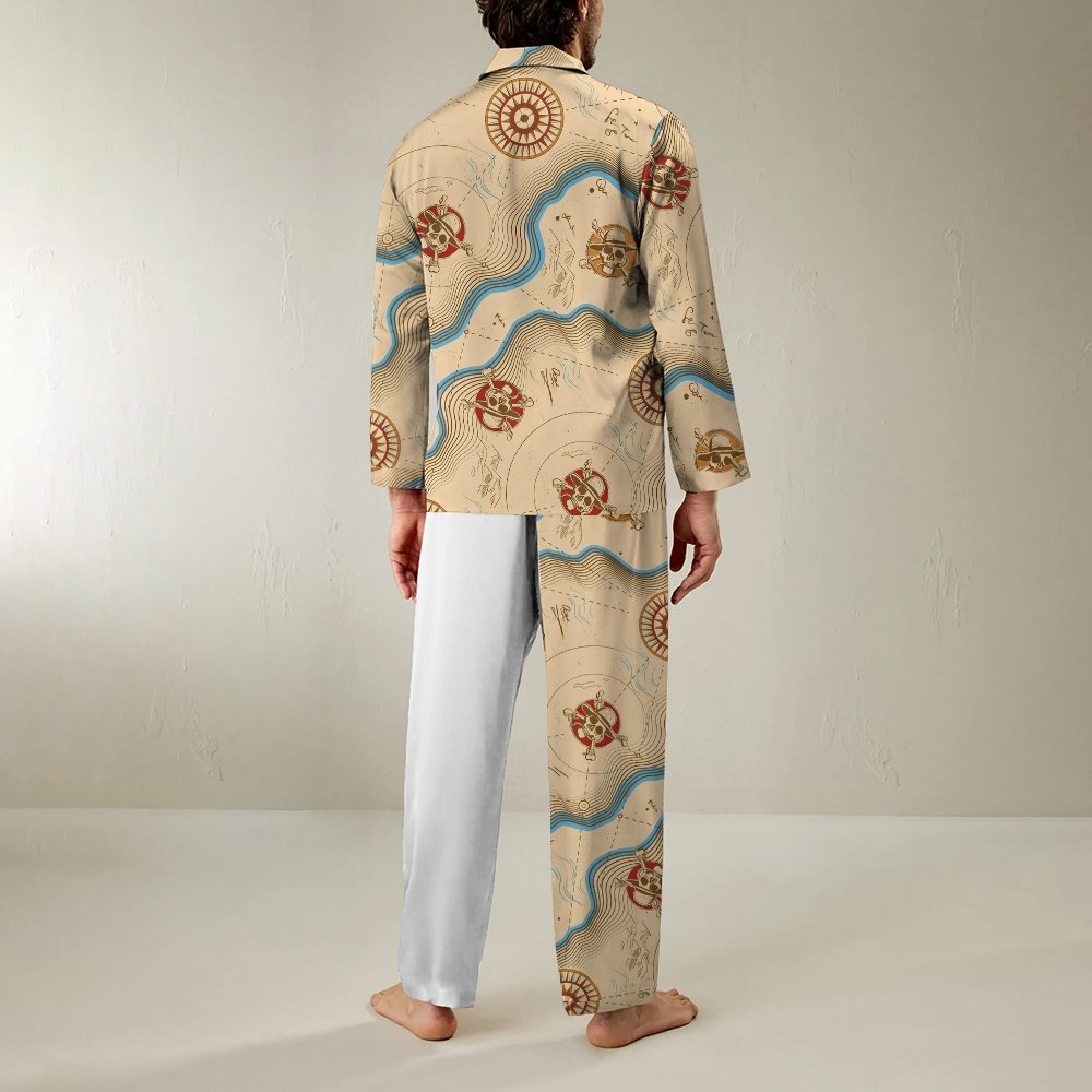Skeleton Route Geek Long Sleeve Pajama Set