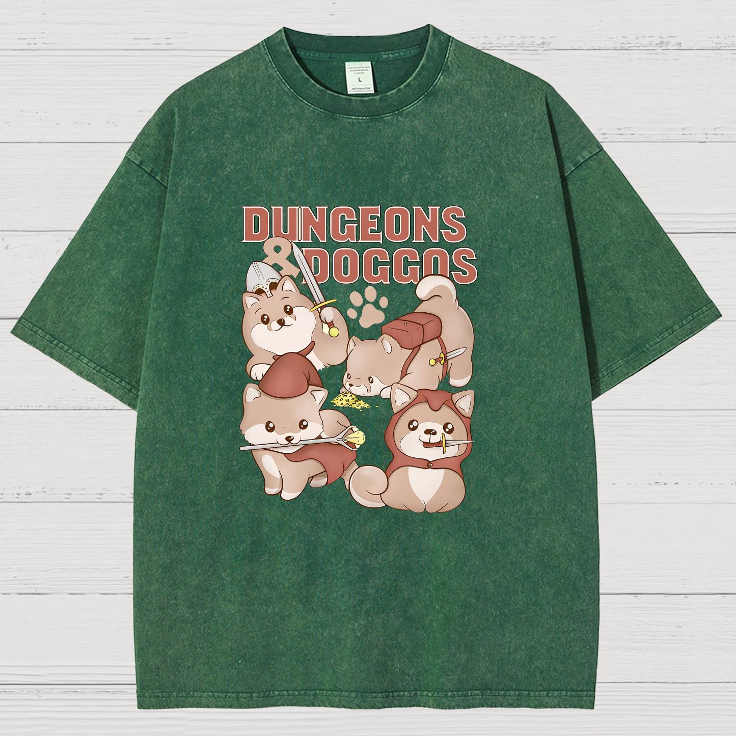DUNGEONS AND DOGGOS Vintage Distressed T-shirt