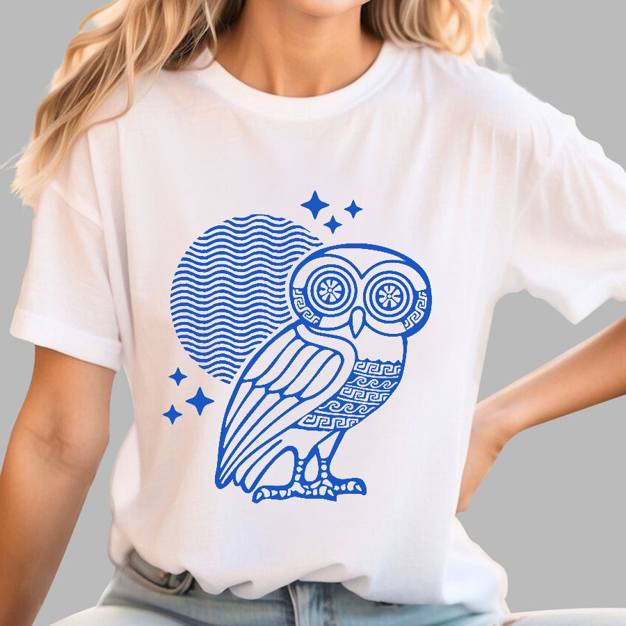 Ancient Greek Owl Geek T-Shirt