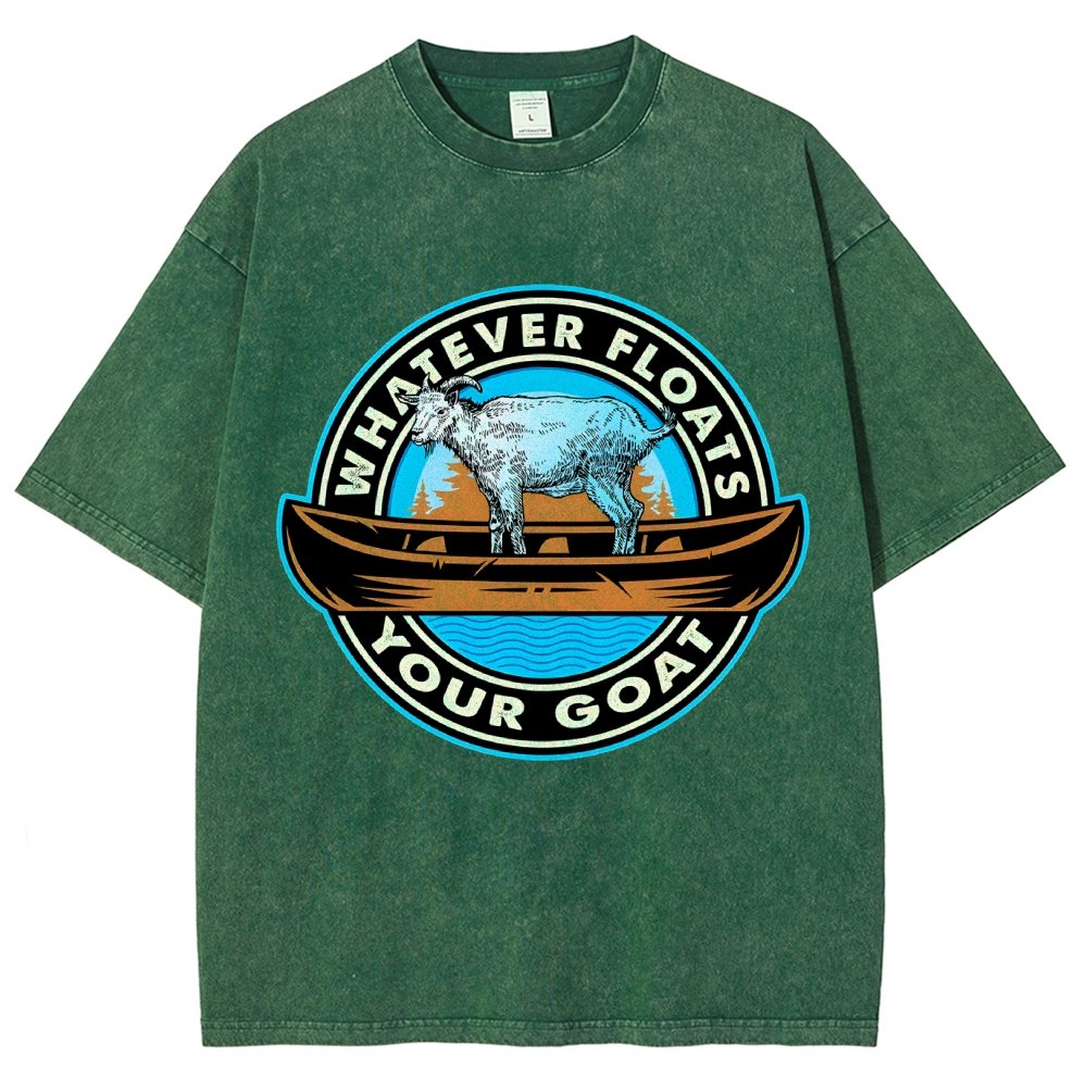 Whatever Floats Your Goat Vintage Distressed T-shirt