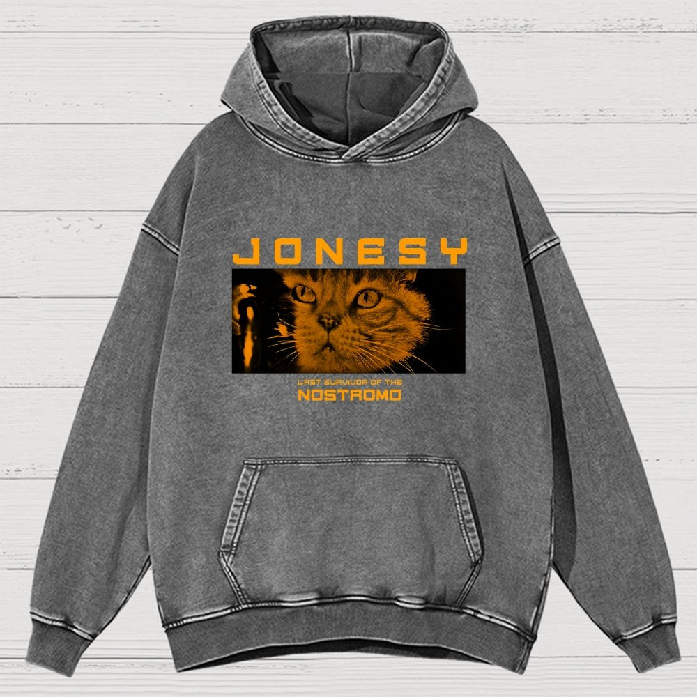 Jonesy Nostrocat Space Survivor Vintage Distressed Hoodie