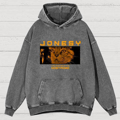 Jonesy Nostrocat Space Survivor Vintage Distressed Hoodie