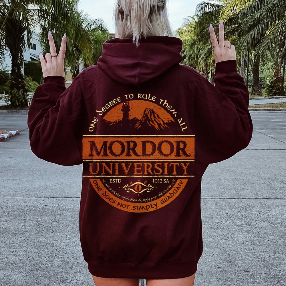 Graduation Is Not An Easy Thing Printed Back Cotton Hoodie