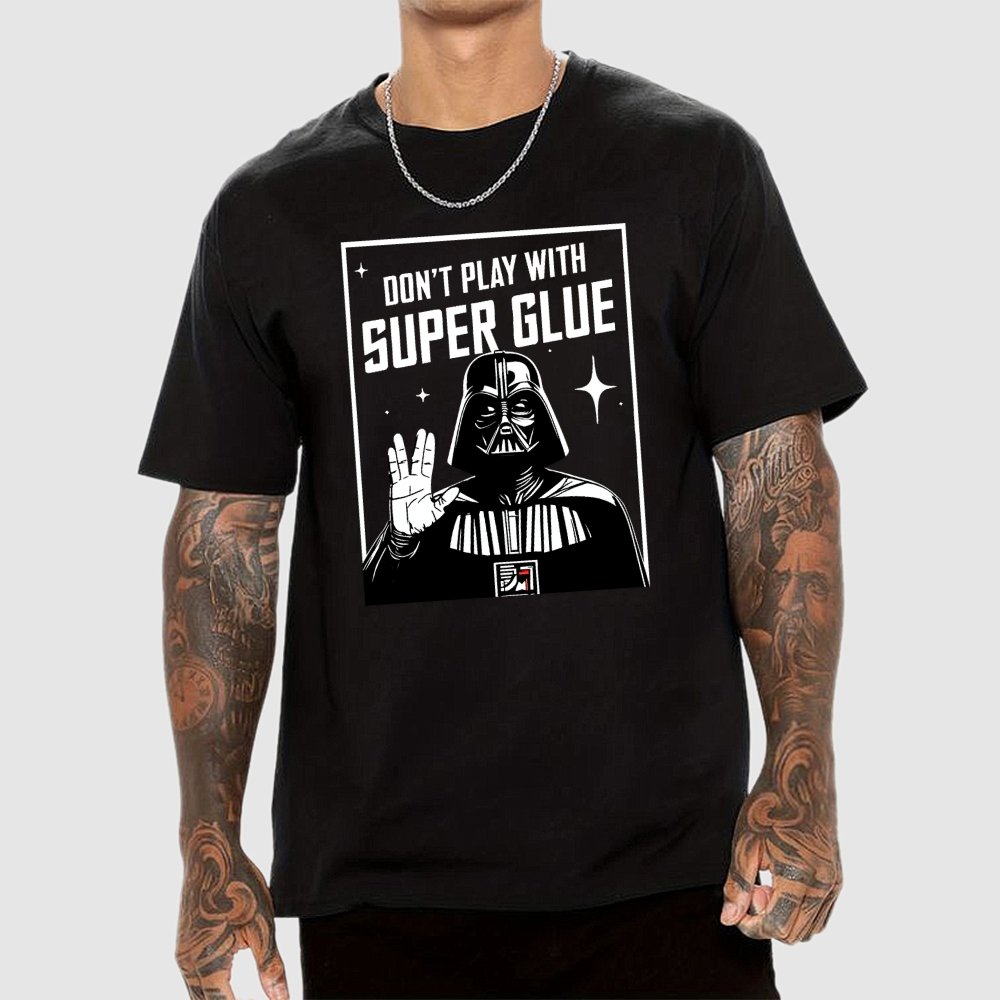 Galaxy Safety Tip Keep away from super glue Geek T-Shirt