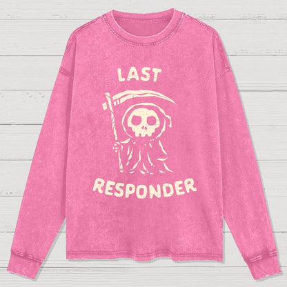 The Last Responder Washed Long Sleeve Tee 2509001396