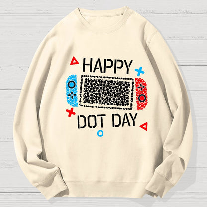 Happy International Dot Day Geek Cotton Sweatshirt