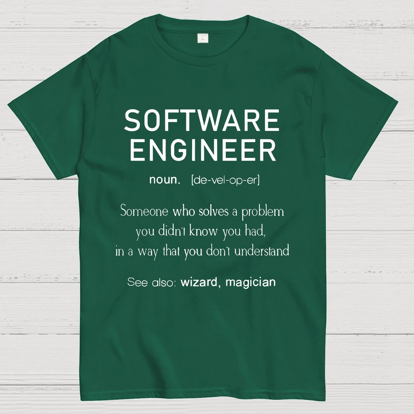 Software Engineer Definition Shirt Coder Definition Geek T-Shirt
