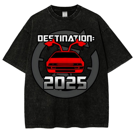 Cool 80's Sci-fi Inspired New Year Slogan Vintage Distressed T-shirt