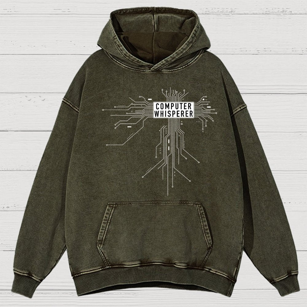 Computer Whisperer Vintage Distressed Hoodie