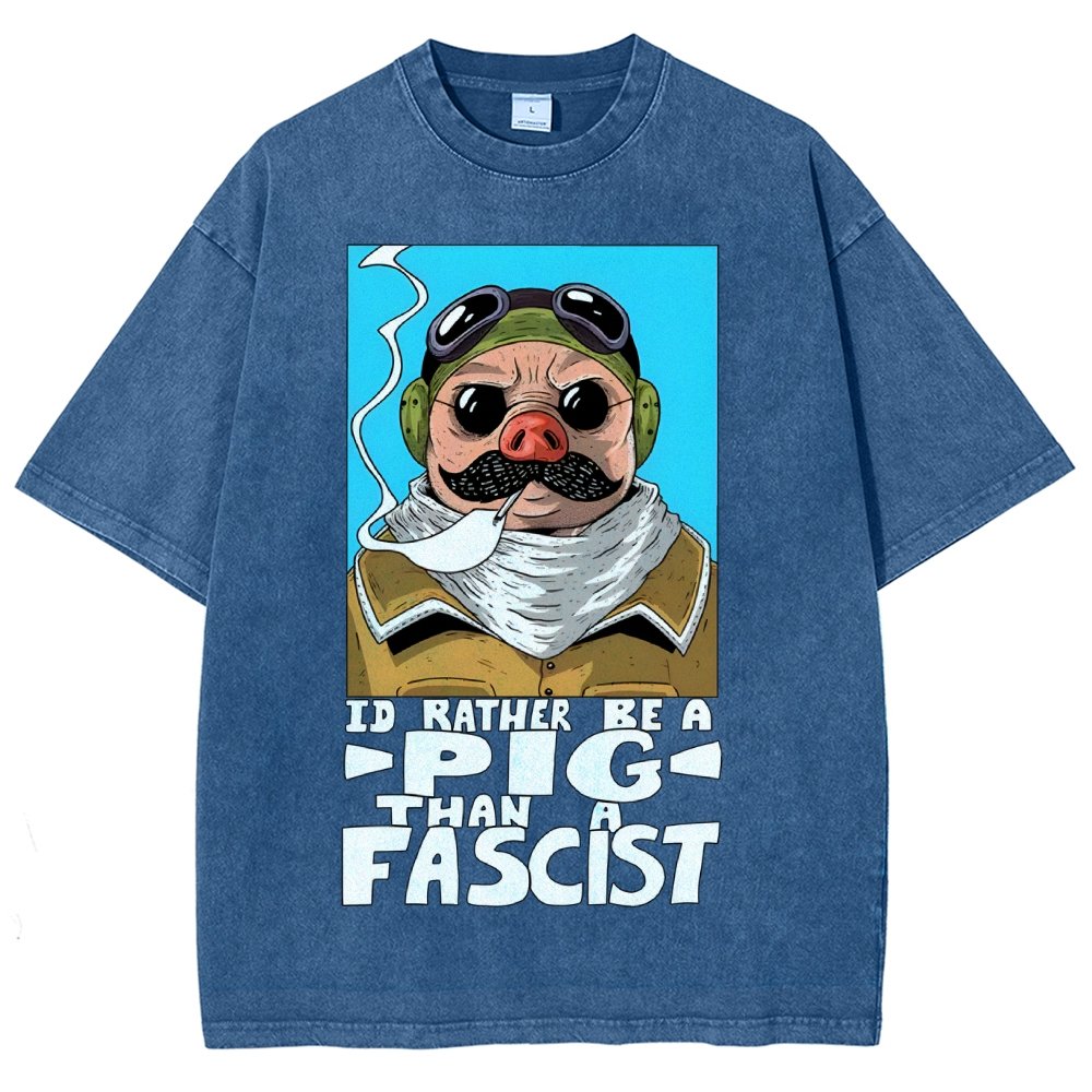 “I’d rather be a Pig than a Fascist.” Vintage Distressed T-shirt