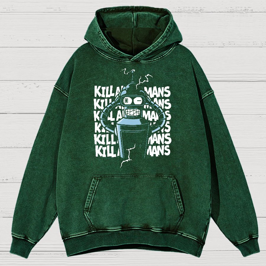 Machine Failure Vintage Distressed Hoodie