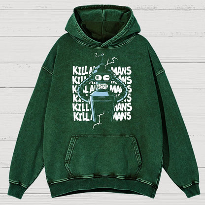Machine Failure Vintage Distressed Hoodie