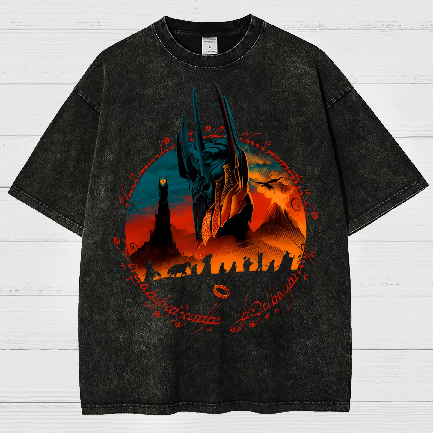 Fiery Mountain Quest Vintage Distressed T-shirt