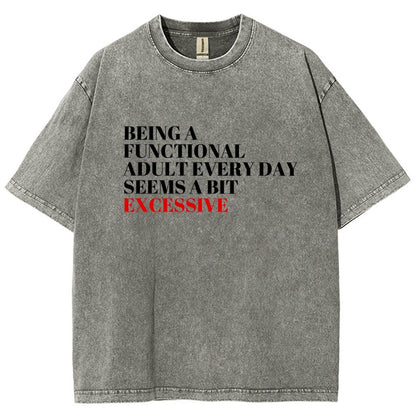Functional Adult Vintage Distressed T-shirt