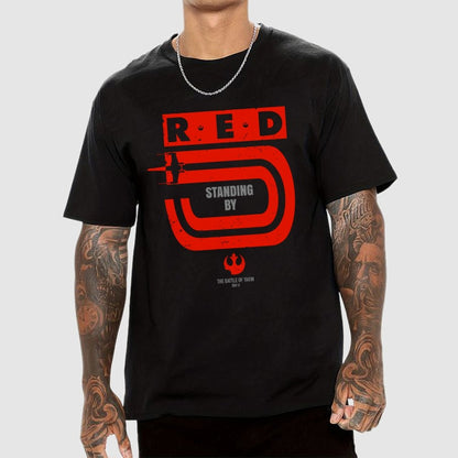 Red 5 Standing By Geek T-Shirt